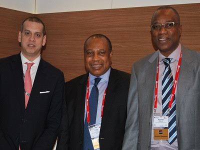 l-r: . Ambassador Daniel Sepulveda  Dir,  Comm and Information Policy, US Dept of State, Dr. Eugene Juwah, EVC of NCC and Mr. Abdullahi Maikano, Director/Secretary, Universal Service Provision Fund, USPF,